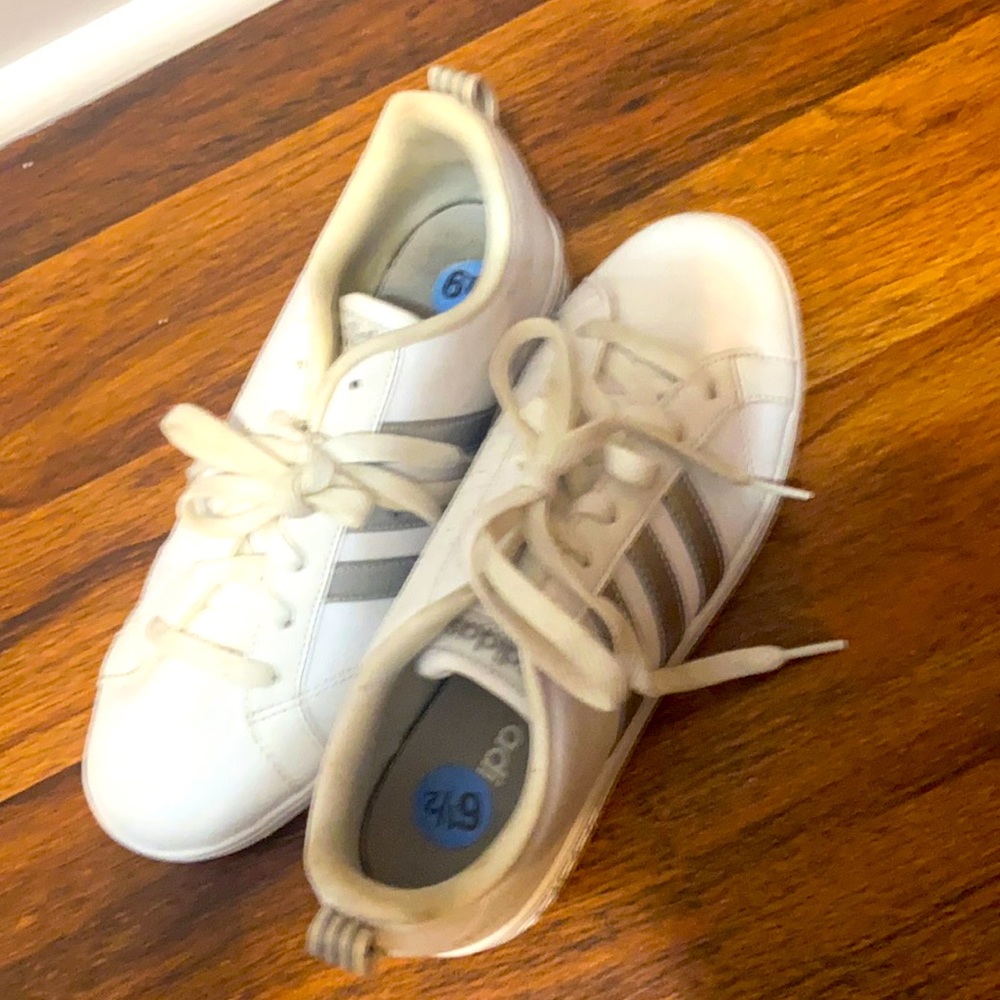 Adidas white and silver